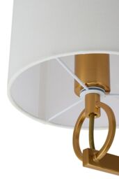Living and Home Metal Wall Light with Fabric Lampshade in Gold - thumbnail 5