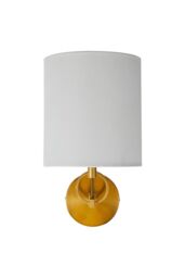 Living and Home Metal Wall Light with Fabric Lampshade in Gold - thumbnail 3