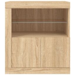 Berkfield Home Sideboard with LED Lights Sonoma Oak 60.5x37x67 cm in Brown - thumbnail 6