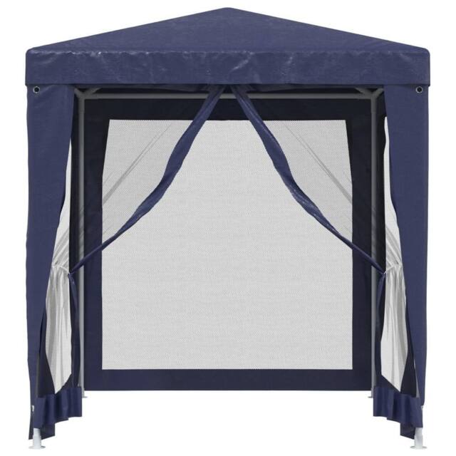 Berkfield Home Party Tent with 4 Mesh Sidewalls Blue 2x2 m HDPE - image 1