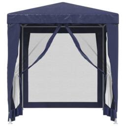 Berkfield Home Party Tent with 4 Mesh Sidewalls Blue 2x2 m HDPE - thumbnail 1