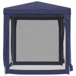 Berkfield Home Party Tent with 4 Mesh Sidewalls Blue 2x2 m HDPE - thumbnail 4