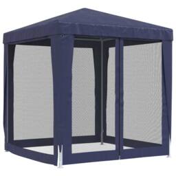 Berkfield Home Party Tent with 4 Mesh Sidewalls Blue 2x2 m HDPE - thumbnail 5
