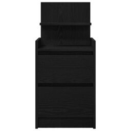Berkfield Home Bedside Cabinet with 2 Drawers Black 38x34x80 cm - Size: 38 x 34 x 80 cm - thumbnail 6