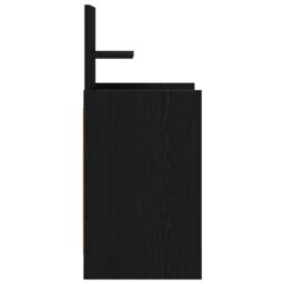 Berkfield Home Bedside Cabinet with 2 Drawers Black 38x34x80 cm - Size: 38 x 34 x 80 cm - thumbnail 7
