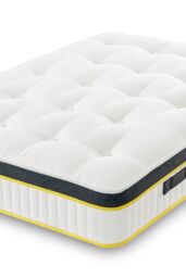 The Shire Bed Company Mode 3000 Count Pocket Sprung Tufted Mattress in White - Size: Single - thumbnail 2