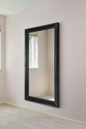 MirrorOutlet 'Hamilton' Black Antique Design Large Wall Mirror 137cm x 76cm - Size: 137 cm x 76 cm - thumbnail 1