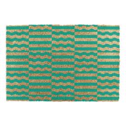 Artsy Mats Elizabeth Olwen Green Wave Coir Doormat (60x40cm) - Size: 40 x 60 cm - thumbnail 5