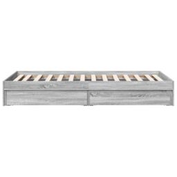 Berkfield Home Bed Frame with Drawers without Mattress Grey Sonoma 100x200 cm - thumbnail 5