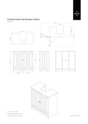 Orsina Portland Under Sink Cabinet in White - thumbnail 5