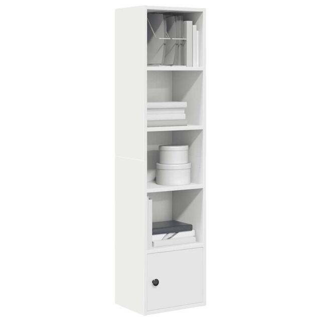 Berkfield Home Bookcase White 31x24x127 cm Engineered Wood - Size: 31 x 24 x 127 cm - image 1