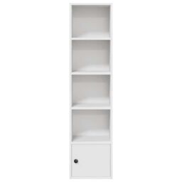 Berkfield Home Bookcase White 31x24x127 cm Engineered Wood - Size: 31 x 24 x 127 cm - thumbnail 4