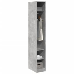 Berkfield Home Wardrobe Concrete Grey 30x50x200 cm Engineered Wood - Size: 30 x 50 x 200 cm - thumbnail 3