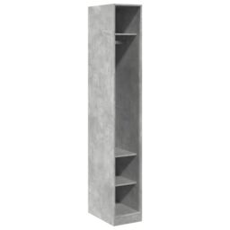 Berkfield Home Wardrobe Concrete Grey 30x50x200 cm Engineered Wood - Size: 30 x 50 x 200 cm - thumbnail 2