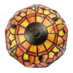 Happy Homewares Traditional Handmade Stained Glass Dragonfly Tiffany Lamp in Orange - Size: 8 inches - thumbnail 3