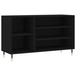 Berkfield Home Shoe Cabinet Black 102x36x60 cm Engineered Wood - Size: 102 x 36 x 60 cm - thumbnail 2