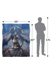 JQ Licensing Jlo Baby Wolf Howling Silky Touch Super Soft Throw Blanket 152 X 127 cm in White - thumbnail 5