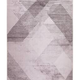 Wyld and Coco Pink Polyester Rug Low Pile Abstract Pattern Anti Slip Backing - Size: 140 cm x 200 cm - thumbnail 2
