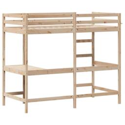 Berkfield Home Loft Bed without Mattress 90x200 cm Solid Wood Pine in Brown - thumbnail 6
