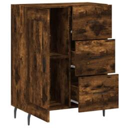 Berkfield Home Sideboard Smoked Oak 69.5x34x90 cm Engineered Wood in Brown - thumbnail 6