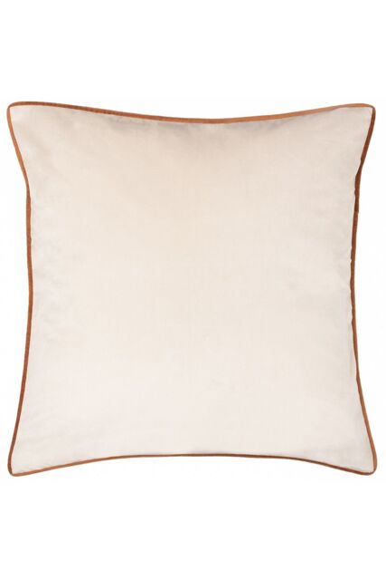 Furn Meridian Velvet Piped Cushion in Cream - Size: 55 cm x 55 cm - image 1