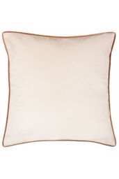 Furn Meridian Velvet Piped Cushion in Cream - Size: 55 cm x 55 cm - thumbnail 1