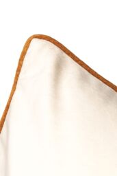 Furn Meridian Velvet Piped Cushion in Cream - Size: 55 cm x 55 cm - thumbnail 3