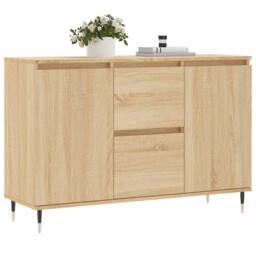 Berkfield Home Sideboard Sonoma Oak 104x35x70 cm Engineered Wood in Tan - Size: 104 x 35 x 70 cm