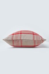 Homescapes Tartan Pattern Cushion Cover in Grey - Size: 60 cm x 60 cm - thumbnail 2