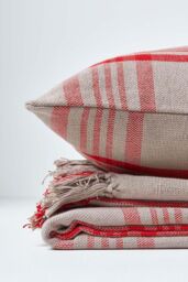 Homescapes Tartan Pattern Cushion Cover in Grey - Size: 60 cm x 60 cm - thumbnail 5