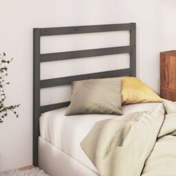 Berkfield Home Bed Headboard Grey 95x4x100 cm Solid Wood Pine - Size: 95 x 4 x 100 cm - thumbnail 3