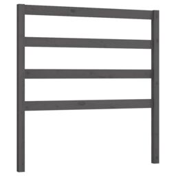 Berkfield Home Bed Headboard Grey 95x4x100 cm Solid Wood Pine - Size: 95 x 4 x 100 cm - thumbnail 2