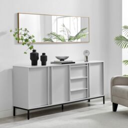 FurnitureboxUK Svit Wooden Storage Sideboard in Off-White - thumbnail 1