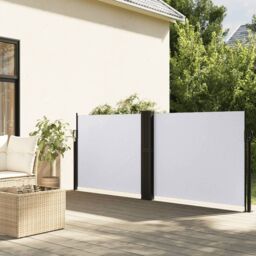 Berkfield Home Retractable Side Awning White 120x1000 cm
