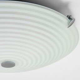 Loops Flush Ceiling Light Frosted/Clear Glass & Chrome Plate 2 x 40W E14 candle in Clear - thumbnail 3