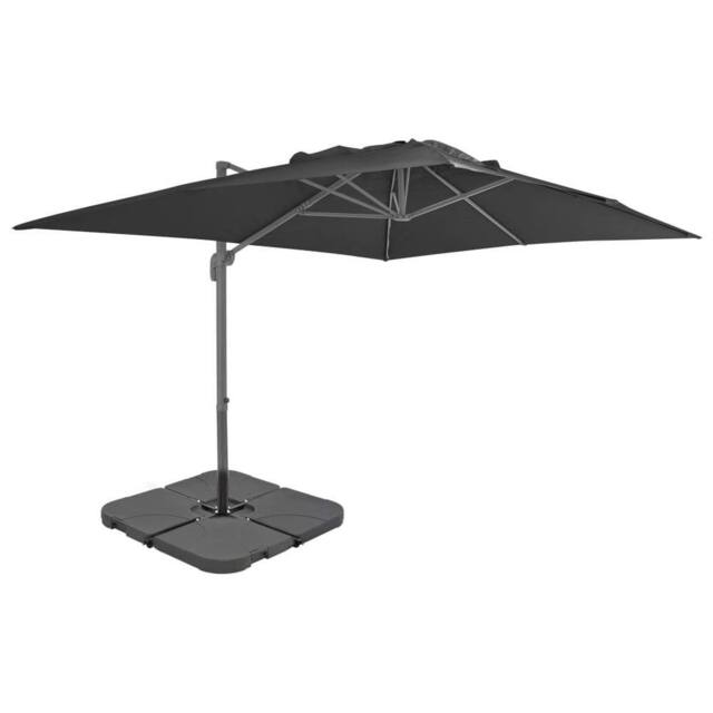 Berkfield Home Outdoor Umbrella with Portable Base Anthracite in Grey - image 1