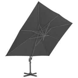 Berkfield Home Outdoor Umbrella with Portable Base Anthracite in Grey - thumbnail 4