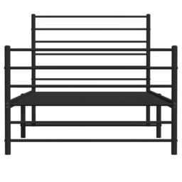 Berkfield Home Metal Bed Frame with Headboard & Footboard Black 80x200 cm - thumbnail 6
