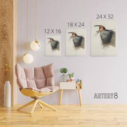 "Artery8 Birds of America Barn Swallow Audubon Nature Canvas Wall Art in White - Size: W18"" x H24""" - thumbnail 4