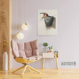 "Artery8 Birds of America Barn Swallow Audubon Nature Canvas Wall Art in White - Size: W18"" x H24""" - thumbnail 3