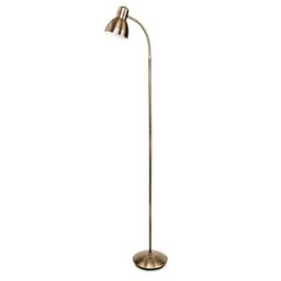Netlighting Morgan 1 Light Floor Light Antique Brass E27 in Gold