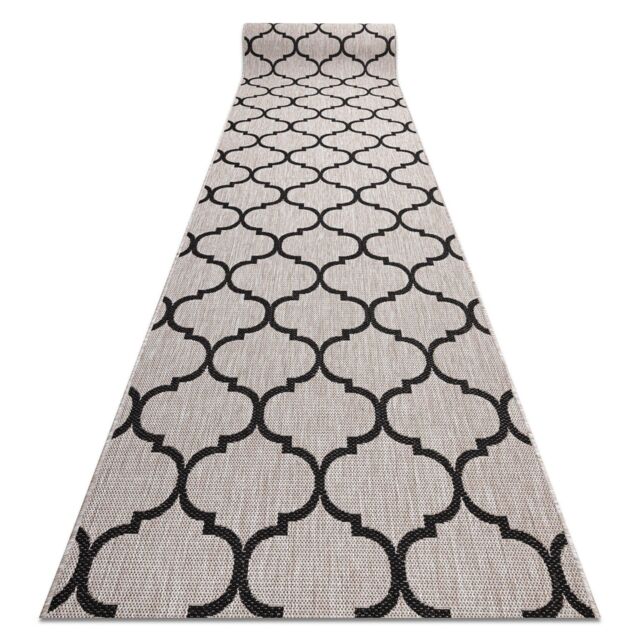 RugsX Sizal Floorlux Runner in Grey - Size: 80 cm x 400 cm - image 1