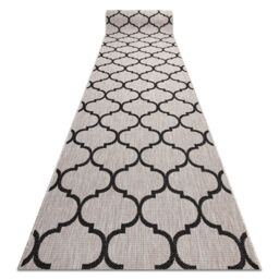RugsX Sizal Floorlux Runner in Grey - Size: 80 cm x 400 cm - thumbnail 1