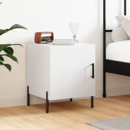 Berkfield Home Bedside Cabinet White 40x40x50 cm Engineered Wood - Size: 40 x 40 x 50 cm - thumbnail 2