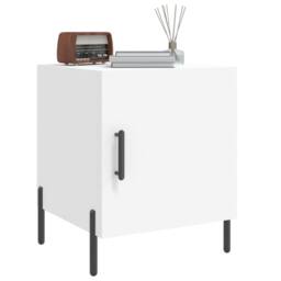 Berkfield Home Bedside Cabinet White 40x40x50 cm Engineered Wood - Size: 40 x 40 x 50 cm - thumbnail 4