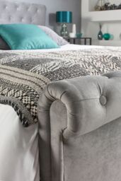 Aspire Chesterfield Ottoman Bed Grey - Size: Double - thumbnail 2