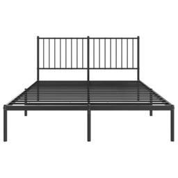 Berkfield Home Metal Bed Frame with Headboard Black 135x190 cm Double - thumbnail 6