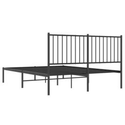 Berkfield Home Metal Bed Frame with Headboard Black 135x190 cm Double - thumbnail 8