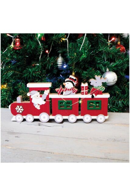 Netagon Battery Powered Christmas Train Ornament in Red - image 1