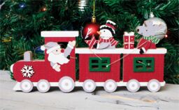 Netagon Battery Powered Christmas Train Ornament in Red - thumbnail 8